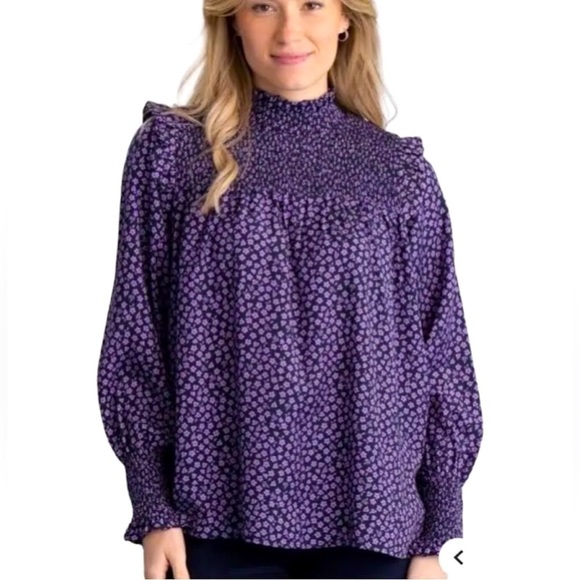 Barbour Tops - NWT BARBOUR Purple floral Blouse size 14